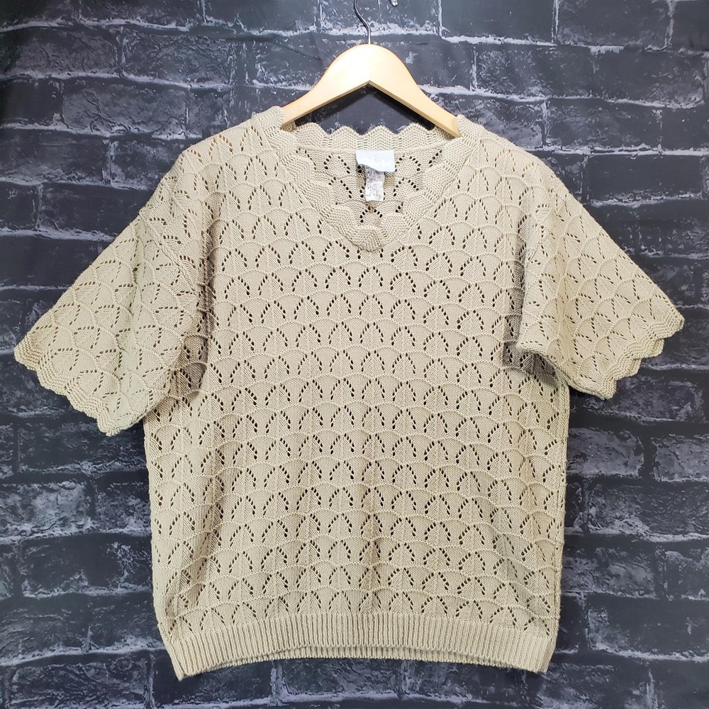 Vintage Blair Sweater Womens Medium Short Sleeve‎ Knit Pullover Classic USA 90s